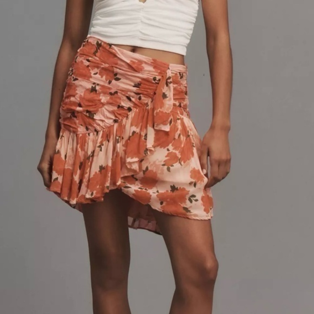 Anthropologie Floral Skirt Size 14